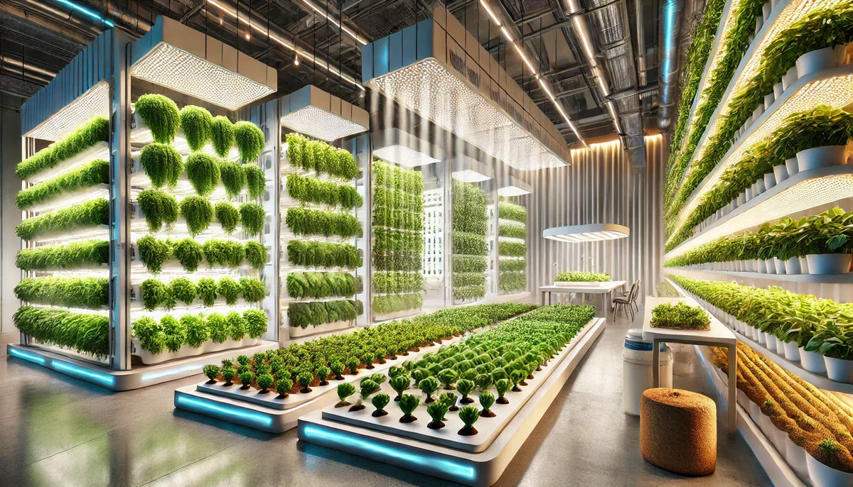 Concept illustration of an indoor growing facility.
