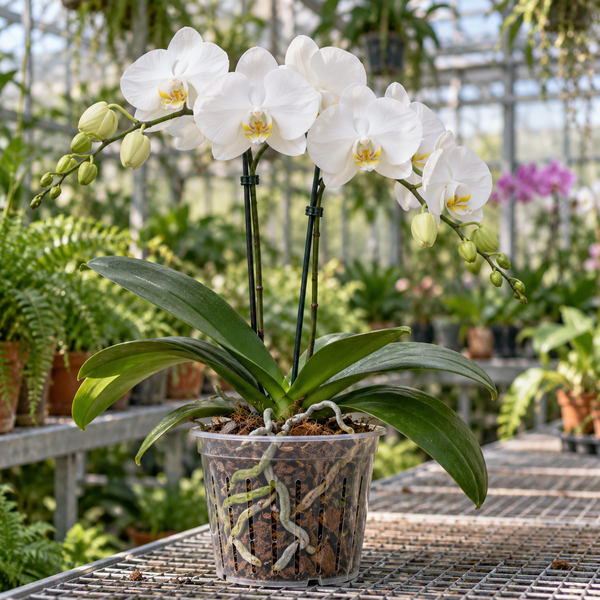 Orchids — illustrative growing scene
