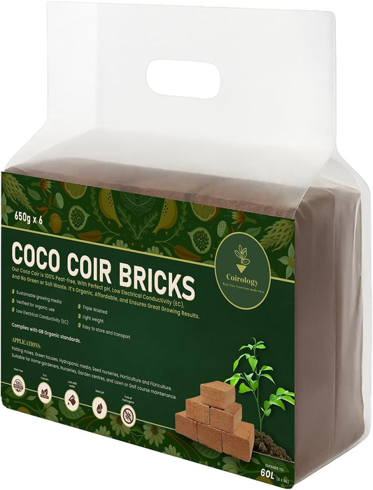 COCO COIR BRICKS (650g x 6) bag / 60L