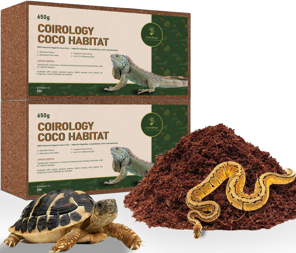 Coco Dig Hamster Bedding & Digging Substrate 650g – Natural Coco Coir for Burro ...
