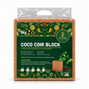 Coirology Coco Coir Block 5kg / 75L, front view with a clearly defined carry handle