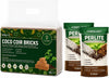 Coirology bundle: six plain 650g coco coir bricks and two 2L perlite pouches