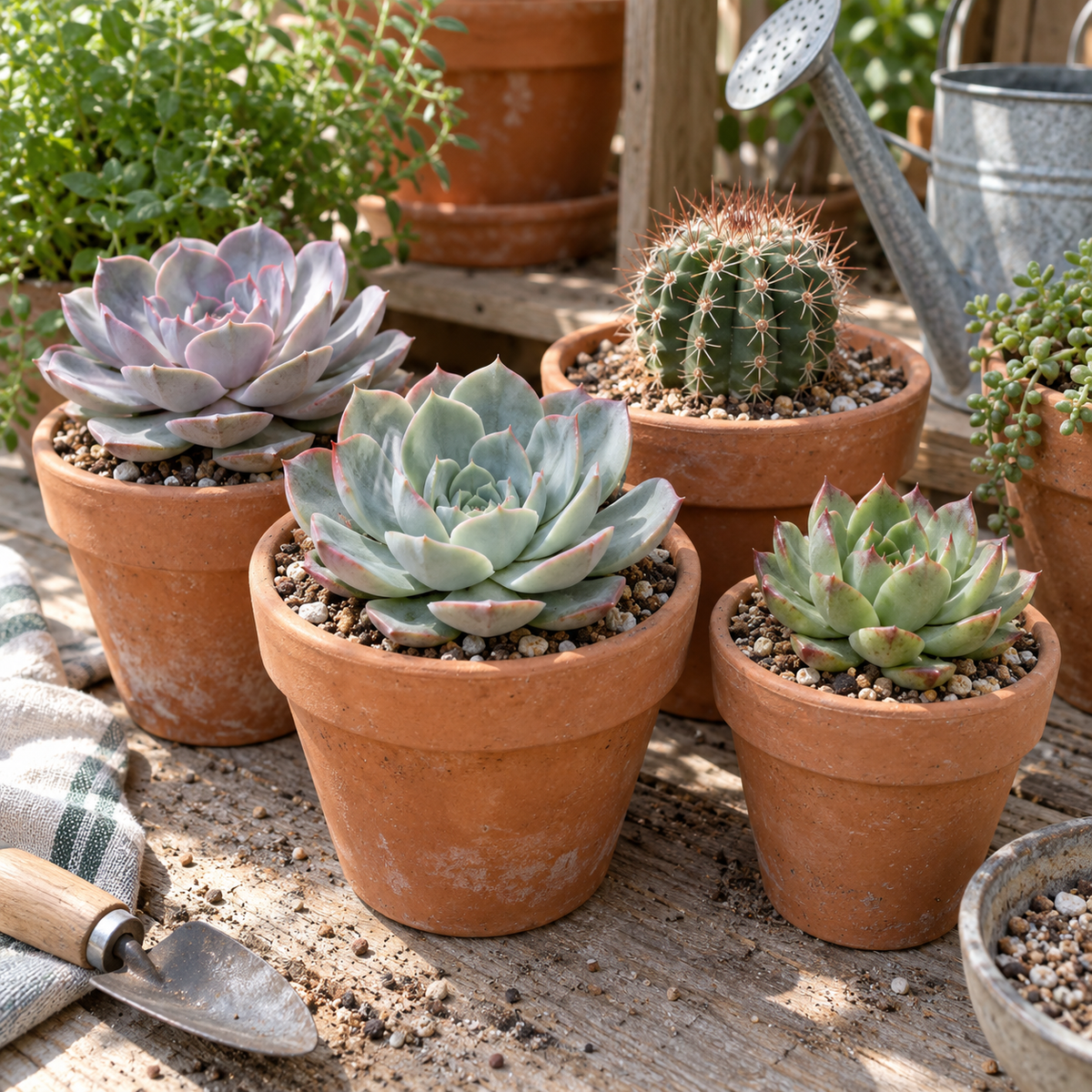 Cacti & succulents — illustrative growing scene