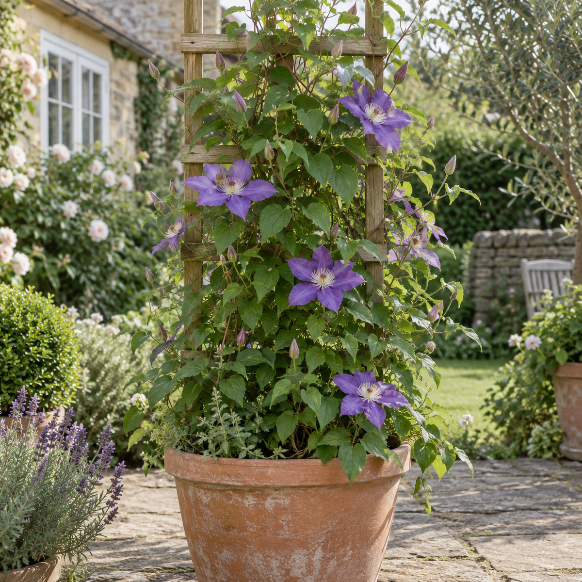 Climbing plants — illustrative growing scene