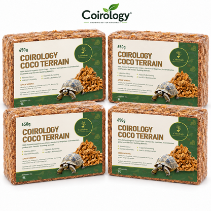 Four Coirology Coco Terrain 650g coarse coir chip packs