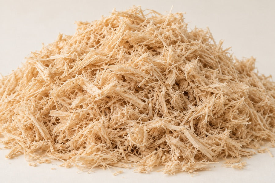 Illustrative wood fibre material sample