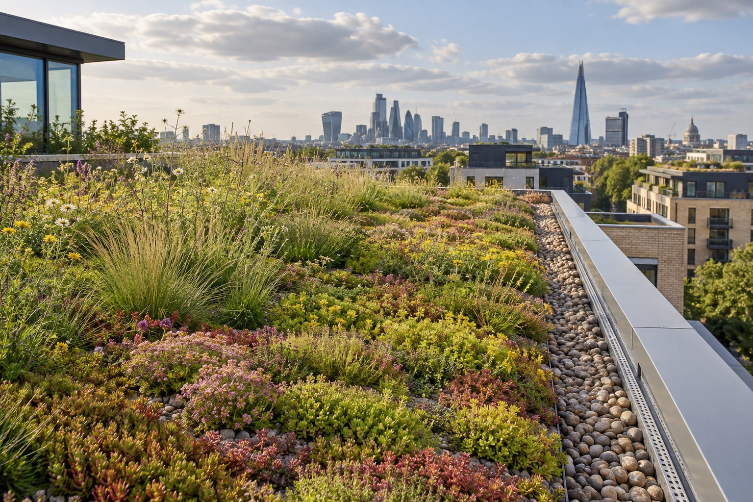 Illustrative green roofs application
